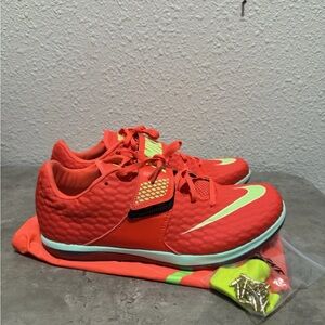 Nike High Jump Elite Field Spikes Bright Crimson FZ9636-600 Men's Size 10